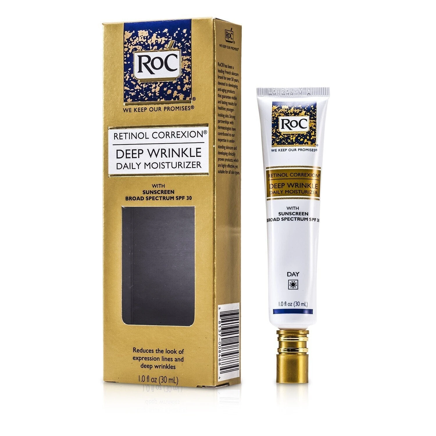 ROC Retinol Correxion Deep Wrinkle Daily Moisturizer With Sunscreen Broad Spectrum SPF 30 (Exp. Date 12/2022) 30ml/1oz - Image 2