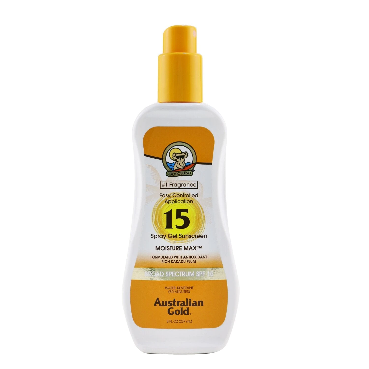 Australian Gold Spray Gel Sunscreen SPF 15 237ml/8oz