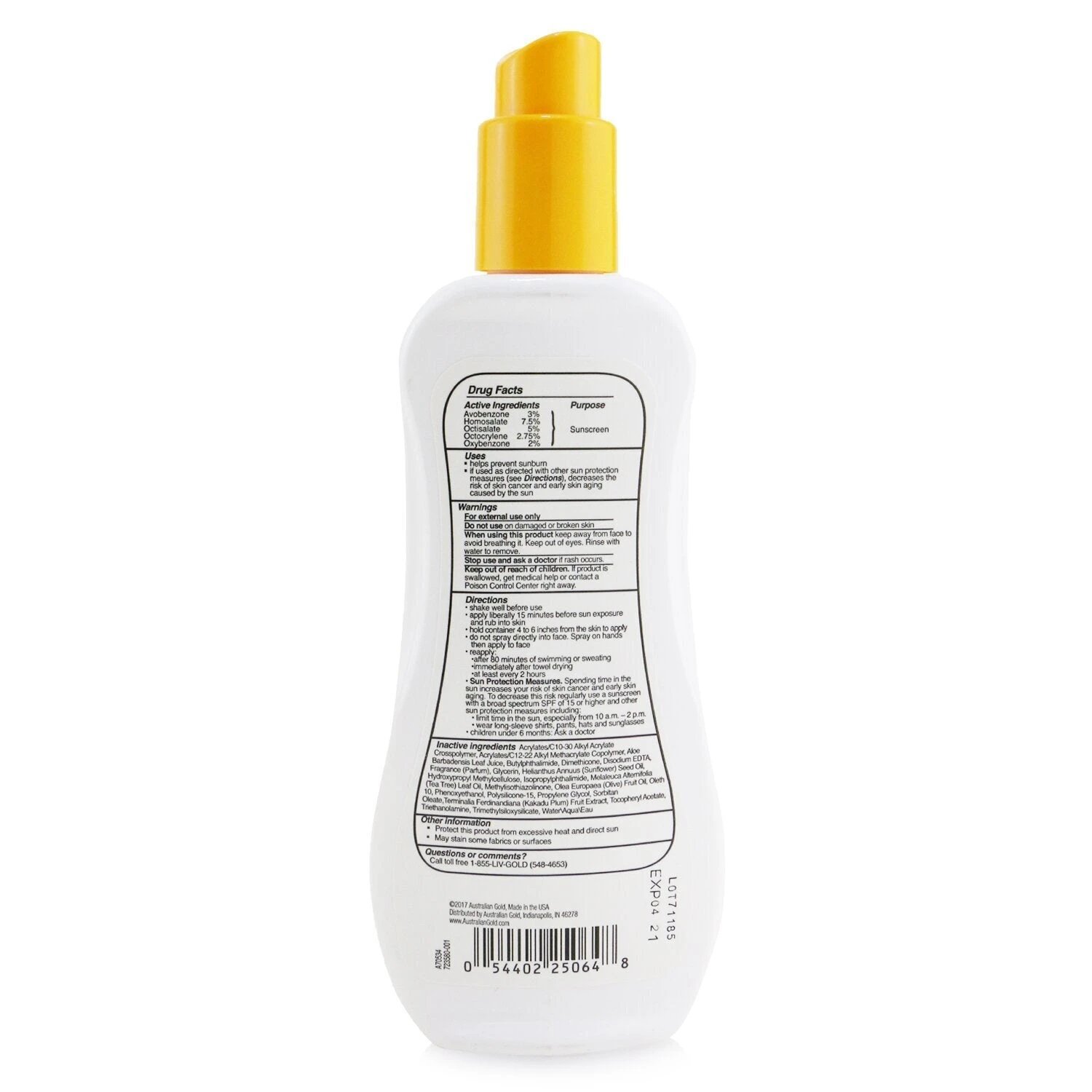 Australian Gold Spray Gel Sunscreen SPF 30 237ml/8oz - Image 3