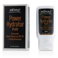 Menaji Power Hydrator Plus Sunscreen Broad Spectrum SPF 30 + Tinted Moisturizer (Light) 60ml/2oz