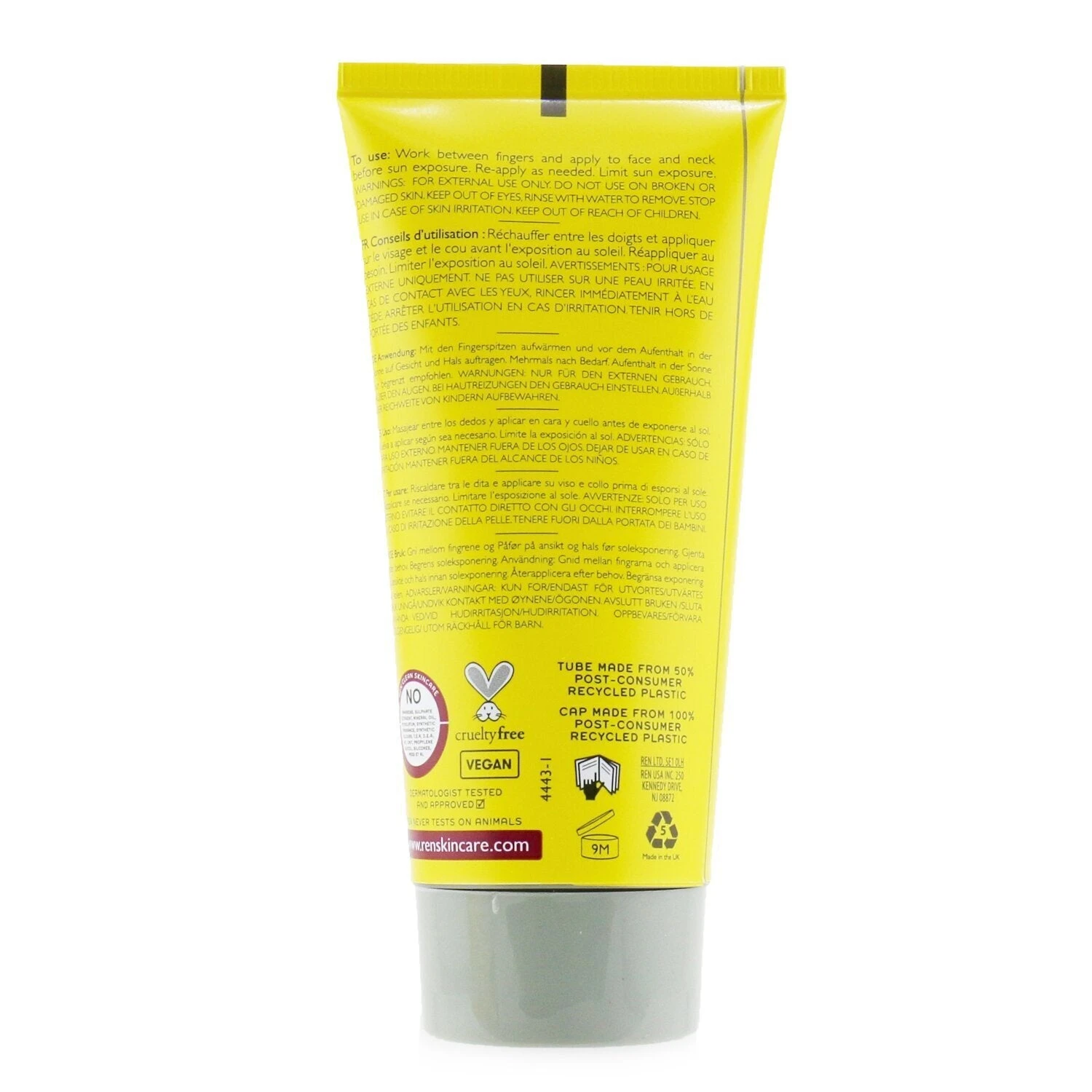 Ren Clean Essentials Clean Sreen Mineral SPF 30 Mattifying Face Sunscreen Broad Spectrum (High Protection) 50ml/1.7oz - Image 3