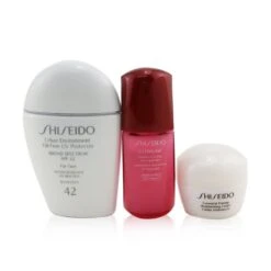 Shiseido Ultimate Daily Sun Set: SPF 42 Sunscreen 30ml +Moisturizing Cream 10ml + Ultimune Power Infusing Concentrate 10ml 3pcs