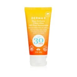 Derma E Sun Defense Clear Zinc Oil Free Sunscreen SPF 30 - Face 56g/2oz