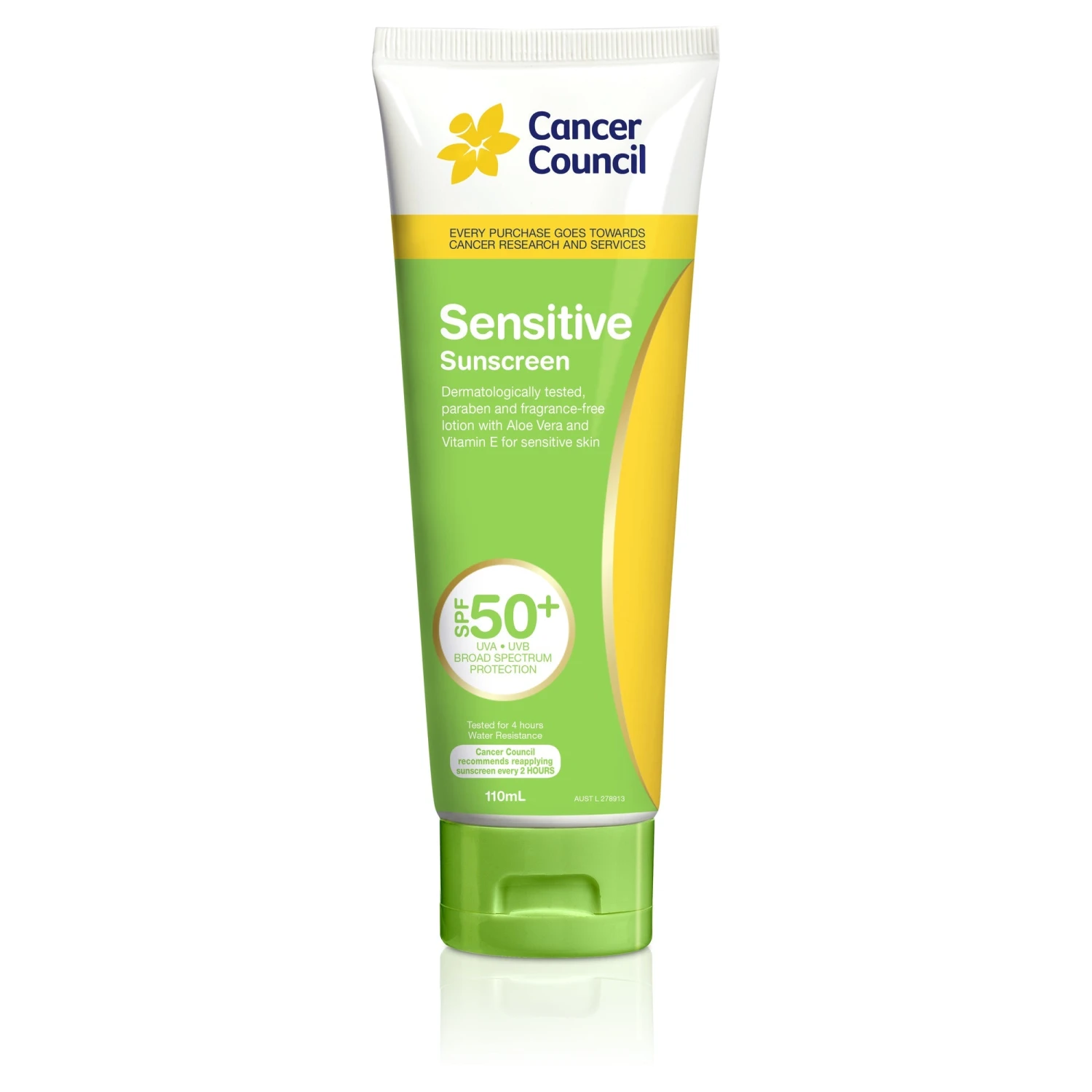 Cancer Council Sensitive Sunscreen SPF50+ 110ml
