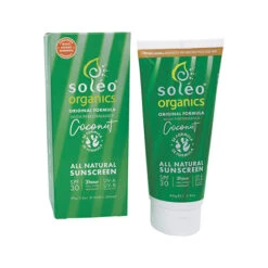 Soleo Organics All Natural Sunscreen SPF30 Original Formula (High Performance) Coconut 80g
