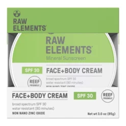 Raw Elements Face And Body Mineral Sunscreen Tin - SPF 30 - 3oz