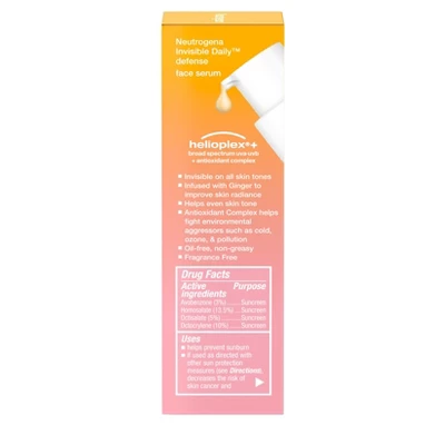 Neutrogena Invisible Daily Defense Sunscreen Face Serum - SPF 60 - 1.7 Fl Oz - Image 6