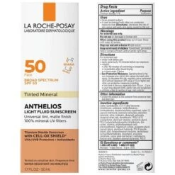 LA ROCHE-POSAY La Roche Posay Anthelios Tinted Ultra-Light Fluid Mineral Face Sunscreen With Titanium Dioxide - SPF 50 - 1.7 Fl Oz