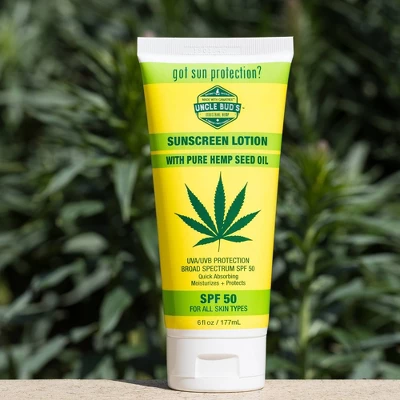 Uncle Bud's Hemp Sunscreen Lotion - SPF 50 - 6oz - Image 3