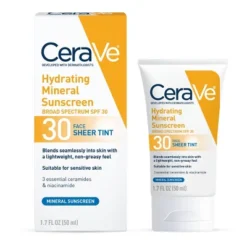 CeraVe Hydrating Mineral Tinted Face Sunscreen Lotion - SPF 30 - 1.7 Fl Oz